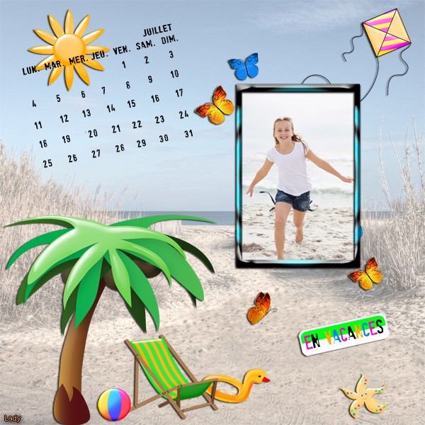 holidays in sunny colors kit simplette page lady