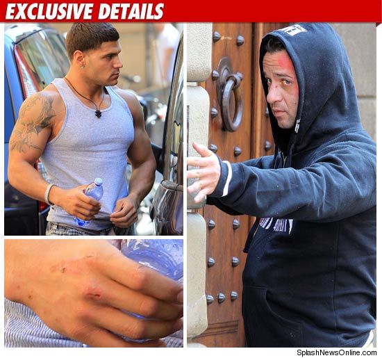 jersey shore ronnie beats up mike. jersey shore ronnie beats