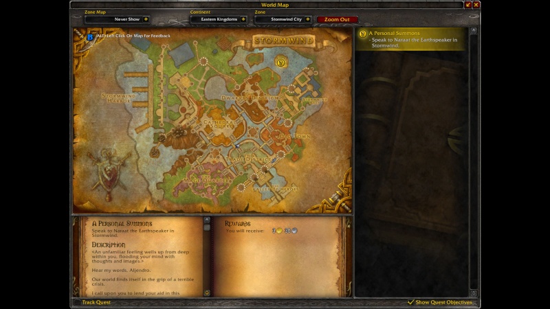 Stormwind Map Cataclysm