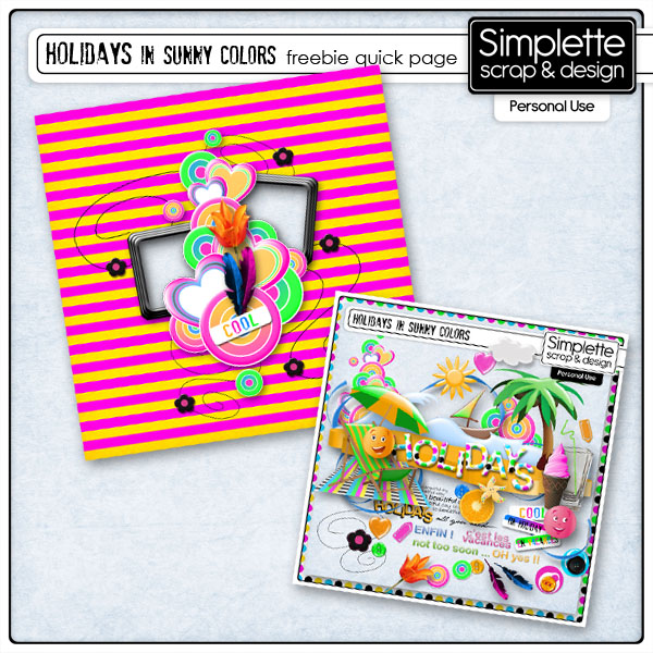 freebie holidays in sunny colors simplette